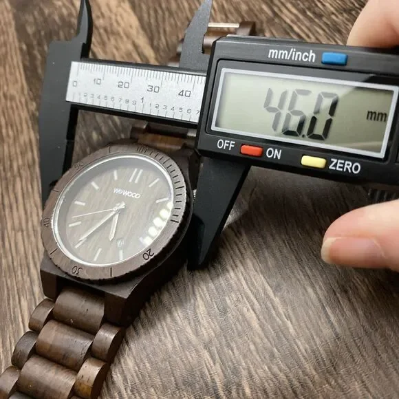 Wewood 100% Natural Wood Watch With Date Display New Battery - Picture 11 of 12